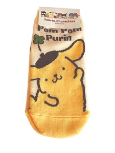 Sanrio Characters Pompompurin Womens Socks Pom Pom Purin Dog Yellow Korea NWT - Picture 1 of 9