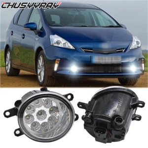 Pair LED Fog Lights Bumper Driving Lamps For TOYOTA PRIUS V 2012-2014 - Picture 1 of 9