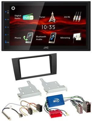 JVC USB Bluetooth MP3 DAB 2DIN Autoradio für Audi A4 99-01 B5 Symphony Aktivsyst - Bild 1 von 4
