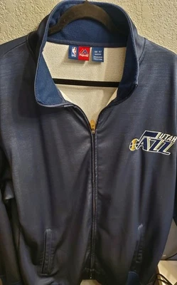 Jaqueta Utah Jazz com zíper XLT azul marinho excelente estado - Imagem 1 de 4
