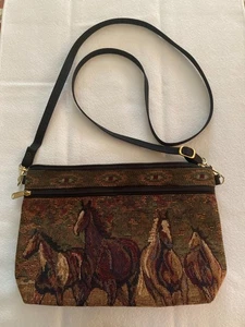 Danny K Beverly Hills Tapestry Purse Wild Horses Crossbody Bag Made in USA - Picture 1 of 16