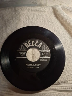 Ernest Tubb 45 RPM  - Missing In Action/A Heart Sick Soldier On Heartbreak Ridge - Image 1 of 2