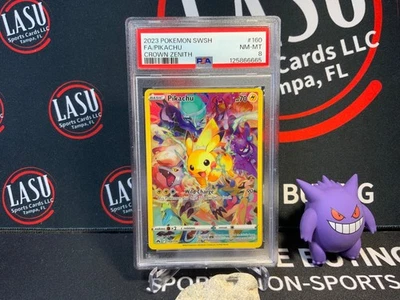 Pokemon SWSH Pikachu Crown Zenith 160/159 Full Art Secret Rare PSA 8 - Image 1 of 2