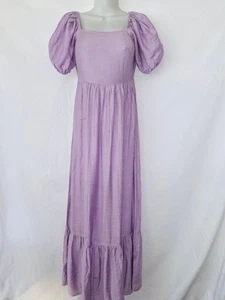 Express Gr. XS Lila Milchmädchen Maxi Renaissance Coquette Romantisches Kleid - Bild 1 von 5