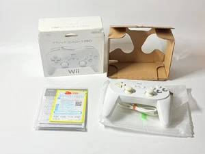 Nintendo Wii Classic Controller Pro RVL-005(-02) White 2009 Japan w/ Box Tested - Picture 1 of 11