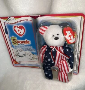 New 2000 Ty Beanie Babies McDonald's Spangle The Bear DOB 06/04/99 *READ - Picture 1 of 7
