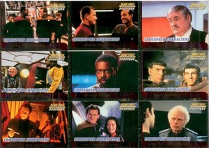 STAR TREK NEXT GENERATION PROFILES SKYBOX 2000 CROSSOVER CHARACTERS SET (9)