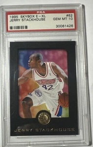 1995-96 Skybox E-XL Jerry Stackhouse #62 PSA 10 GEM Rookie RC Philadelphia 76ers - Picture 1 of 4