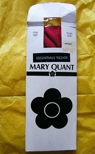Mary Quant Essentials tights, 'Campari', cheerful red, vintage 1970s? one size - Picture 1 of 5