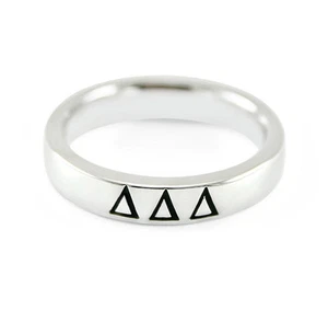 Anillo de plata esterlina Delta Delta con esmalte ¡LINDO Y NUEVO! - Imagen 1 de 2