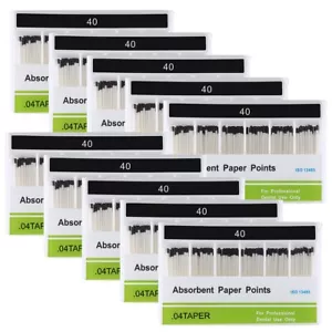 10 Packs Dental Endodontics Absorbent Paper Point Taper 0.04 40# 100pcs/pack - Picture 1 of 8