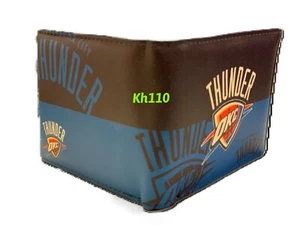 NBA Oklahoma City Thunder Men's Printed Logo Leather Bi-Fold Wallet - Picture 1 of 5