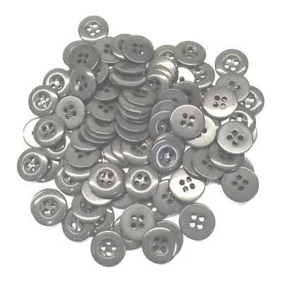 Grey Urea Buttons, 24 Ligne, 5/8" (15 mm) - Image 1 of 2
