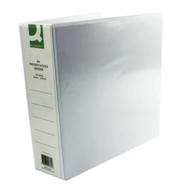 Q-Connect Presentation 65mm 4D Ring Binder A4 White (Pack of 6) KF01334Q - Image 1 of 2