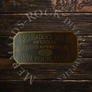 Brass Belt Buckle  / Hard Hat Diver / A. Schrader's Son. Inc - Picture 1 of 2