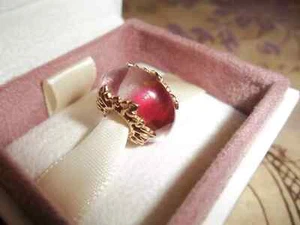 Genuine Authentic Pandora Rose Gold Glass & Leaves Charm - 788244 RARE - Picture 1 of 3