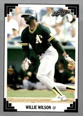 1991 Leaf #299 Willie Wilson - Image 1 of 2