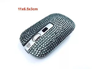 blingustyle Rechargeable Crystal 2.4G Wireless Optical Cordless PC Mouse Grey - Picture 1 of 8
