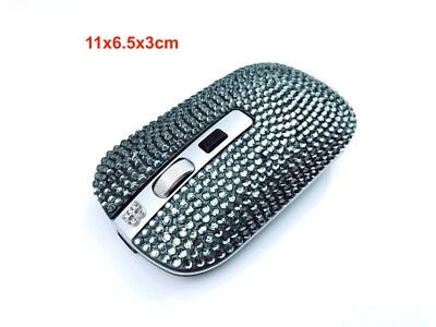 blingustyle Rechargeable Crystal 2.4G Wireless Optical Cordless PC Mouse Grey  - Image 1 of 4