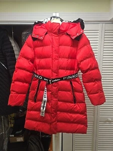PINKO x INVICTA Quilted Down Jacket  US4 UK8 S Theamore Removable Hood RRP$425 - Picture 1 of 7