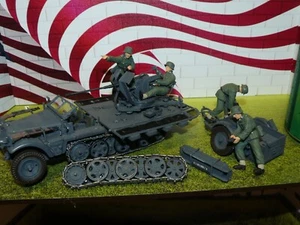 (IBR SHOEBOX) plástico ejército media pista y remolque con soldados - Imagen 1 de 4