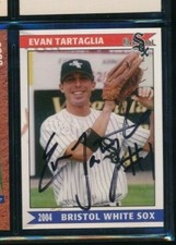 2004 Bristol White Sox Grandstand #30 Evan Tartaglia signed autograph 