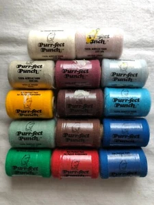 Purr-fect Punch Embroidery Thread Yarn Lot Of 14 Various Colors - Picture 1 of 1