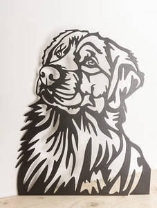 Golden Retriever Metal Face Wall Art / Garden Sculpture - Picture 1 of 3