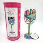 Enesco Designs by Lolita HAPPY RETIRED Hand Painted Artisan Wine Glass 15oz