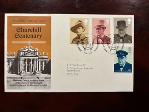 United Kingdom 1974 - 100 Yrs Winston Churchill FDC stamps Philatelic Bureau Edi - Picture 1 of 1
