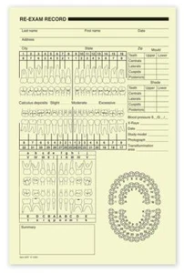 4057 Dental Re-Exam Record 5 1/2 x 8 1/2" QTY 250 - Picture 1 of 1