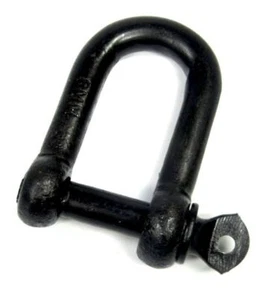 Schäkel gerade schwarz verzinkt 6mm Rundschäkel Schaekel 5-100 Stück (909441) - Bild 1 von 2