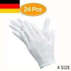 24-teilige weiße Baumwollhandschuhe Stoffhandschuhe Bequem und atmungsaktiv DE