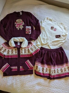 Gymboree Girls Size 12 Years Winter Wonderland Lot, Gingerbread Girls, VGUC, NWT - Picture 1 of 6