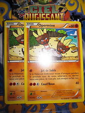 POKEMON CIEL RUGISSANT XY6 (◕‿◕✿) FRANCAIS COM LOT DE 2 OPERMINE 38/108 NEUF