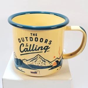 Gentleman's Hardware The Outdoors Is Calling Enamel Camping Decorative Mug 11 oz - Picture 1 of 7