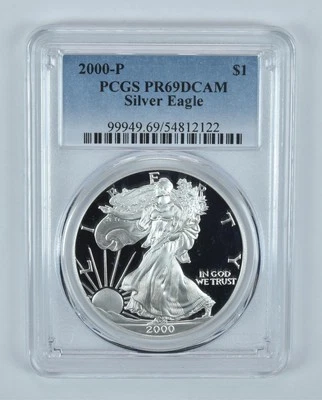 2000-P American Silver Eagle PR69 DCAM PCGS Blue Label - Image 1 of 4