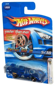 Hot Wheels 2006 First Editions 5/38 Blue Ferrari 512 M Toy Car #005 - (Plastic P - Picture 1 of 1
