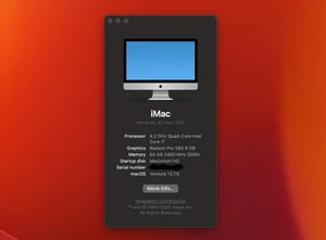 iMac 27-inch (18 3) Intel I7 4.2 GHz 64gb Ram 4tb SSD (2017-2019 Model) A1419 - Picture 1 of 4