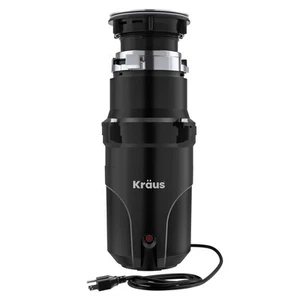 Kraus KWD100-33 WasteGuard 1/3 HP Continuous Garbage Disposal - Black - Picture 1 of 12
