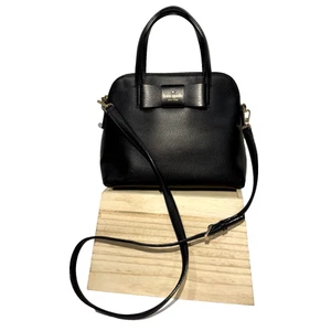 Kate Spade New York Medium Dome Satchel Maise Black Pebbled Leather - Picture 1 of 11