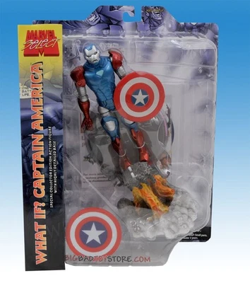 Что если! Коллекционная фигурка/база Captain America Marvel Select 2014 серия 7 дюймов - Изображение 1 из 4