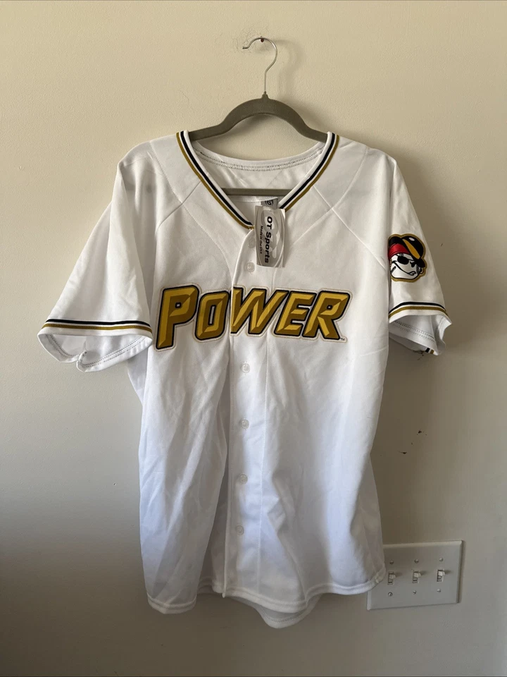 Men’s OT Sports West Virginia Power Minor League Jersey Sz L - White NWT - Image 1 of 4