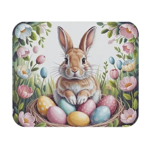 Easter Bunny Mouse Pad, Cute Desk Accessory, Spring Rabbit Design, Easter Mat - Picture 1 of 5