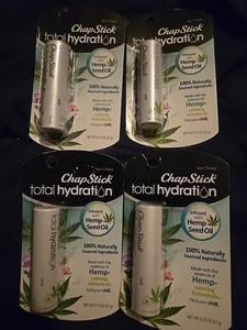 4 Stück ChapStick Total Hydration Lippenbalsam ätherische Öle Hanfsamenöl NEU - Bild 1 von 4