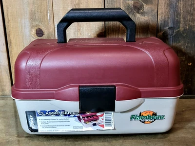 Flambeau Exterior Clásico Serie 2 Bandejas Divisores Aparejos Caja Granate EE. UU. W1627 Foto 1 de 4