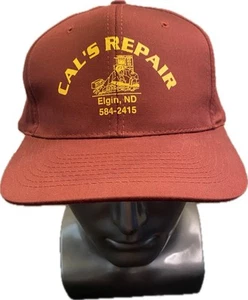 Vintage Maroon Val’s Repair Nissun SnapBack Hat Elgin, North Dakota - Picture 1 of 9