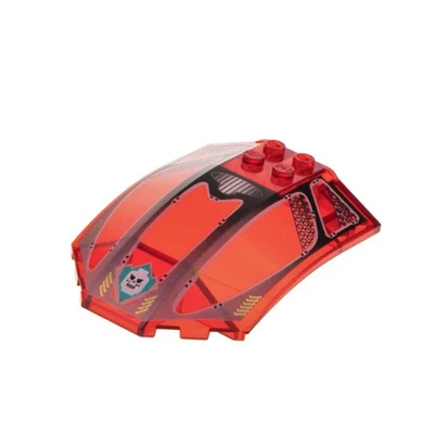 1x Lego Windshield 8x6x2 Transparent Red Window 40995 41751 x224pb001 - Image 1 of 2