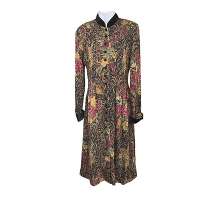 Vintage Jessica Howard Dark Academia Cottagecore Dress Button Front 6 Whimsigoth - Image 1 of 4