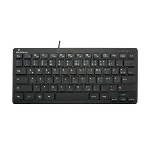 MEDIARANGE Wired compact keyboard with 78 ultra-flat keys, QWERTZ, black, MROS11 - Picture 1 of 5
